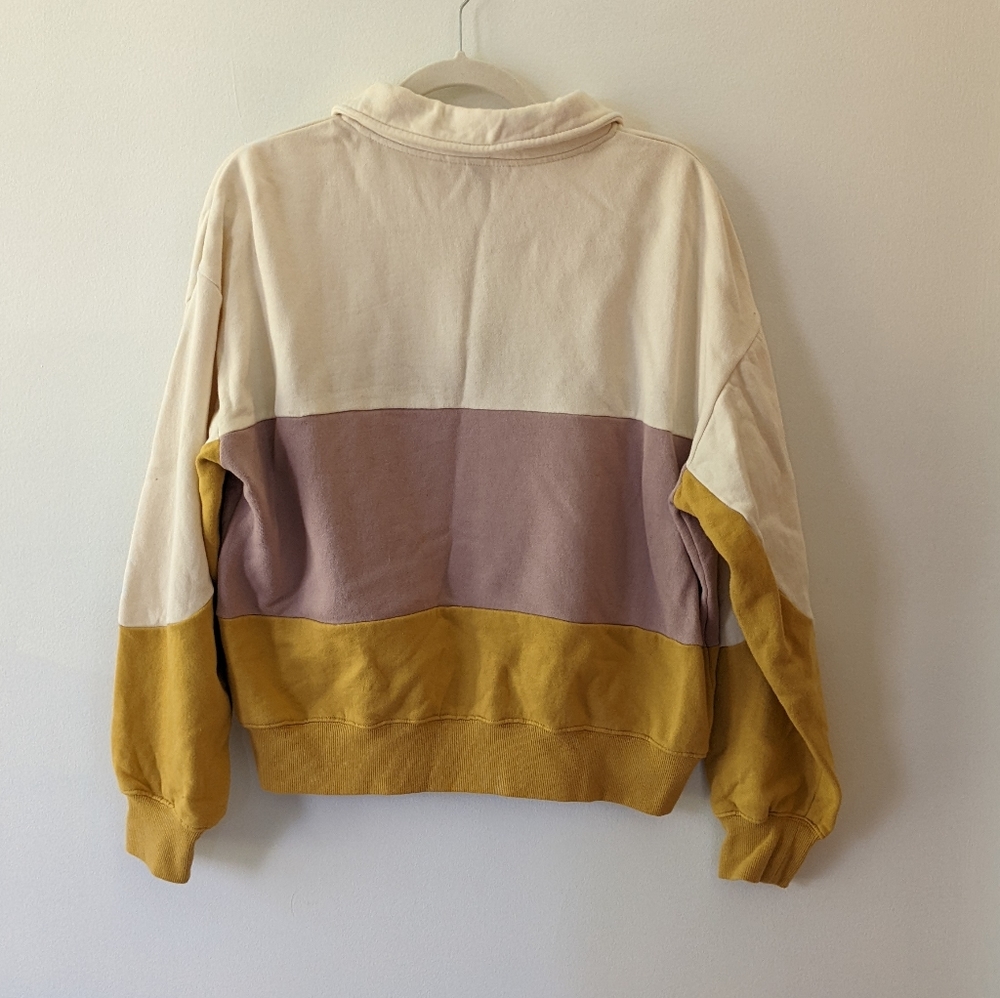 Universal Thread Quarter Zip Color Block Sweatshirt - Picture 3 of 4